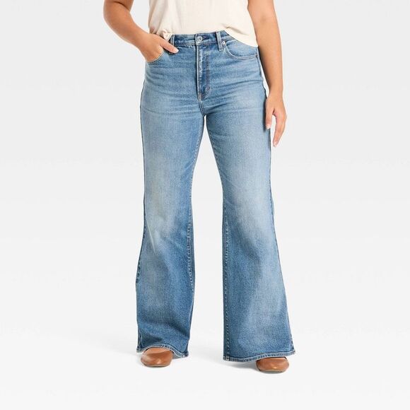 Women's Highest-Rise 70's Flare Jeans - Universal  Medium Wash - Picture 4 of 4